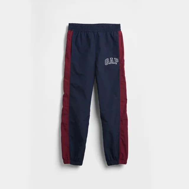 【GAP】男童裝 Logo刺繡束口鬆緊運動褲-海軍藍(796635)