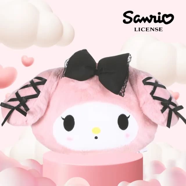【SANRIO 三麗鷗】美樂蒂抱枕酷洛米午睡枕靠墊靠枕玩偶枕頭沙發抱枕(女孩生日禮物聖誕禮物交換禮物)