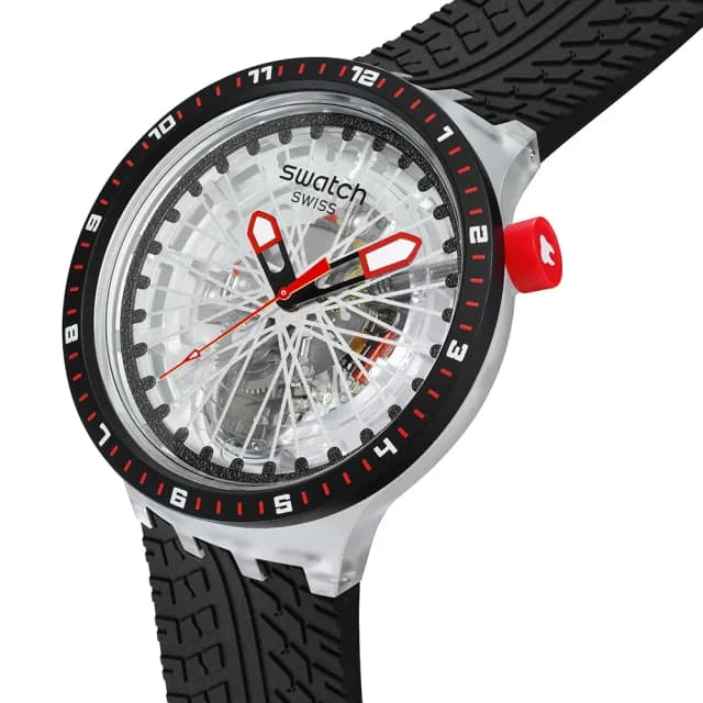 【SWATCH】THE PILGRIM - TREAD ON IT 大錶面手錶/男錶/女錶/瑞士製造 SB05K103(47mm)