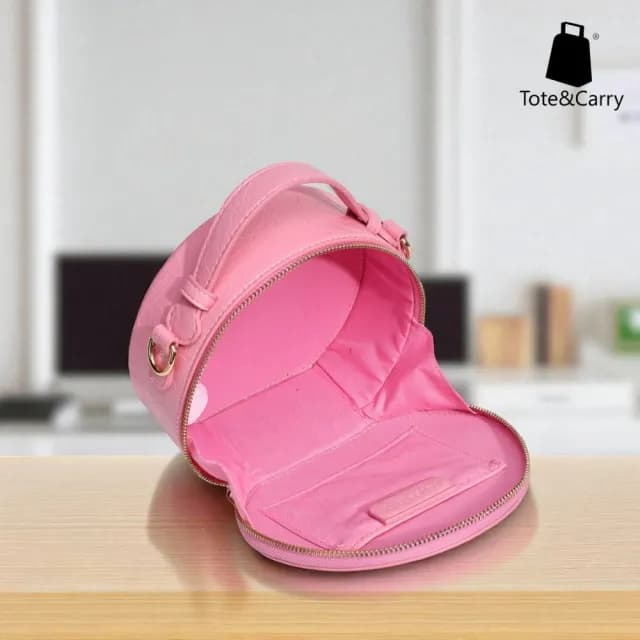 【Tote&Carry】情人節禮物 圓餅包 斜背包 粉紅色