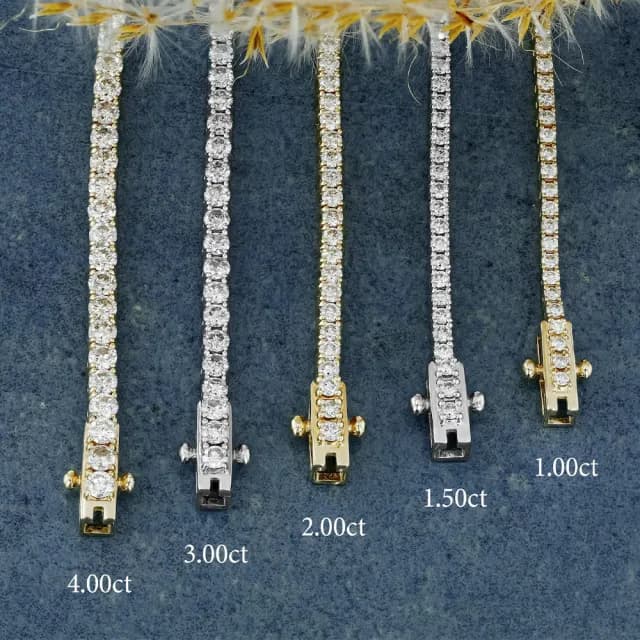 【鉅曜】2克拉鑽石手鍊 淨白等級鑽石(培育鑽石)