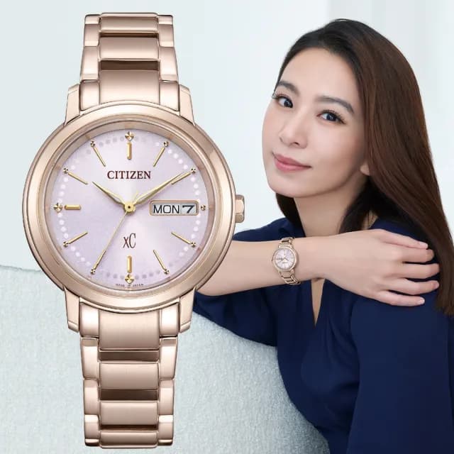 【CITIZEN 星辰】xC系列 Hebe田馥甄廣告配戴 簡約時尚 光動能腕錶 七夕 情人節 送禮 推薦(EW2426-54X)