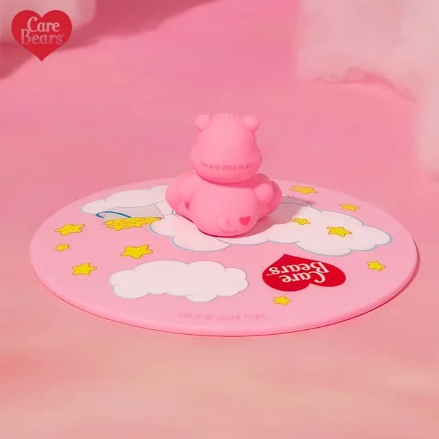 【Care Bears】彩虹熊愛心熊週邊正版授權造型矽膠杯蓋(盒裝質感裝飾杯子女友女兒聖誕交換生日禮物)