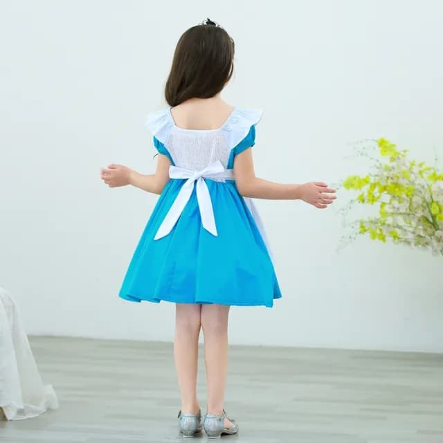 【橘魔法】愛麗絲公主洋裝(女僕 蘿莉塔 灰姑娘 萬聖節 造型服 夢遊仙境 角色扮演 表演 女童 兒童 童裝)