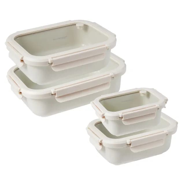 【CorelleBrands 康寧餐具】SNAPWARE Eco Ren陶瓷保鮮盒四件組(450+680+1000+1350ml)