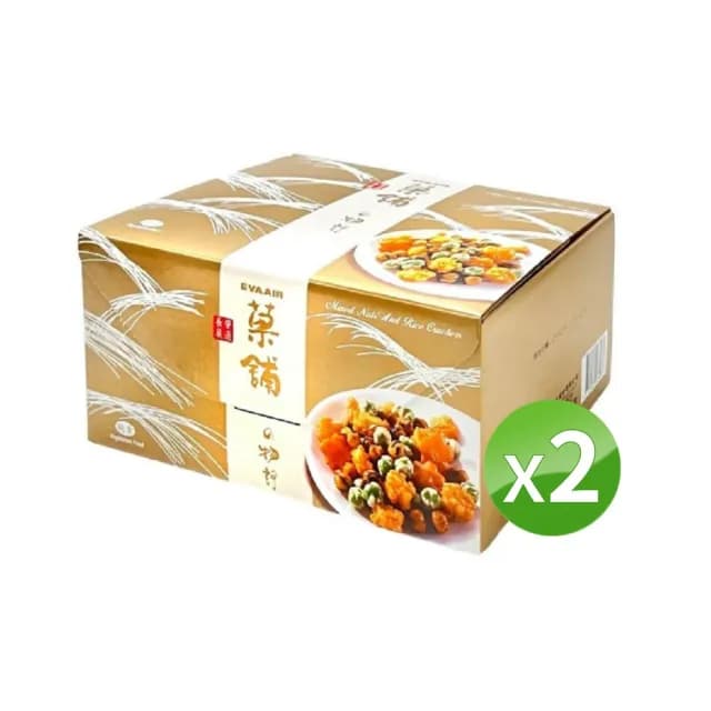 EVA 長榮嚴選 菓舖 物語米果 2盒組(純素 輕巧包 中元 拜拜箱 中秋禮盒)