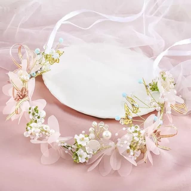 【橘魔法】童話花仙子水晶花朵髮飾(生日 表演 髮夾 髮飾 頭飾 花童 禮服 畢業典禮 婚禮 攝影)