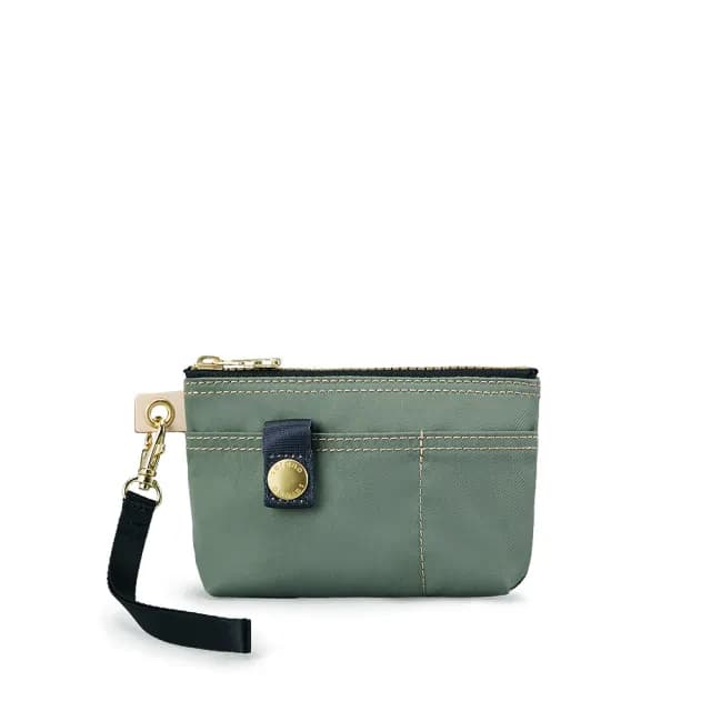 【satana】雙11限定★Soldier 實用拉鍊化妝包/零錢包(抹茶拿鐵)