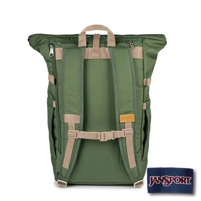 【JANSPORT】情人節禮物 HATCHET ROLLTOP 戶外系列後背包(軍綠色)