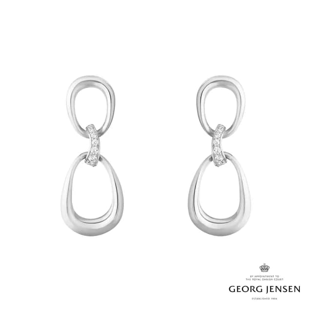 【Georg Jensen 官方旗艦店】OFFSPRING 耳環(純銀 鑽石)