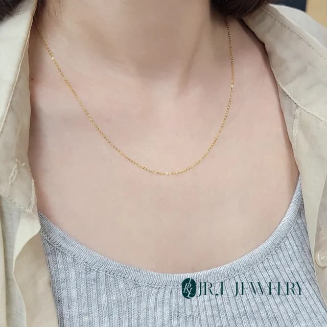 【JR.L金瑞利珠寶】週年慶 18K金項鍊 跳舞鍊 5G素鍊(18K金項鍊)