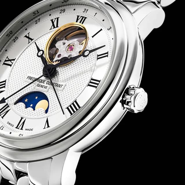 【CONSTANT 康斯登】Classics Heartbeat 開芯月相機械錶 禮物 送禮 推薦(FC-335MC4P6B2)