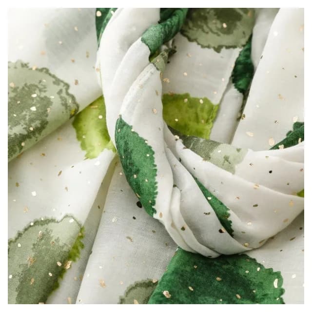 【WOONUE】日式水玉圓點圍巾金箔開運配件棉麻圍巾絲巾防曬披肩冷氣披巾(生日禮物媽女友老婆禮物情人節)