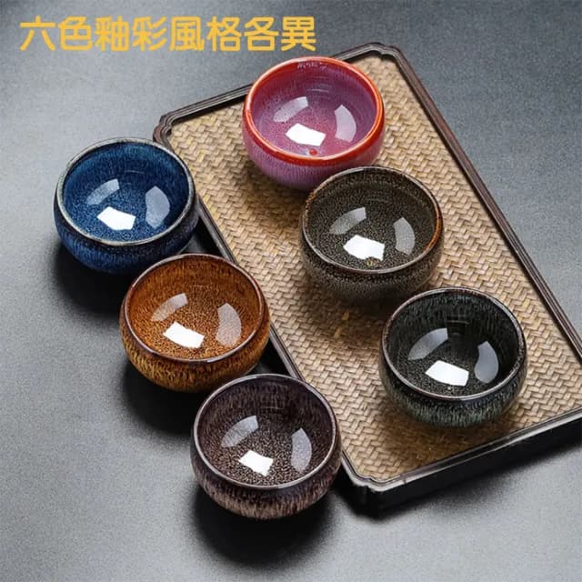 【居家新生活】窯變羅漢杯六杯禮盒組(茗茶 茶杯 茶具)