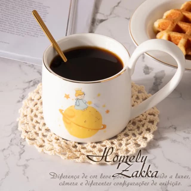 【Homely Zakka】可愛原創小王子陶瓷咖啡杯碟禮盒組270ml_4款任選(禮盒 馬克杯 咖啡杯 交換禮物 下午茶)