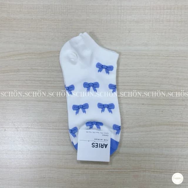 【SCHON】韓國短襪-雙色蝴蝶結(韓國襪子 可愛襪子 蝴蝶結 襪子 交換禮物 韓系襪子 東大門同款 韓國流行)