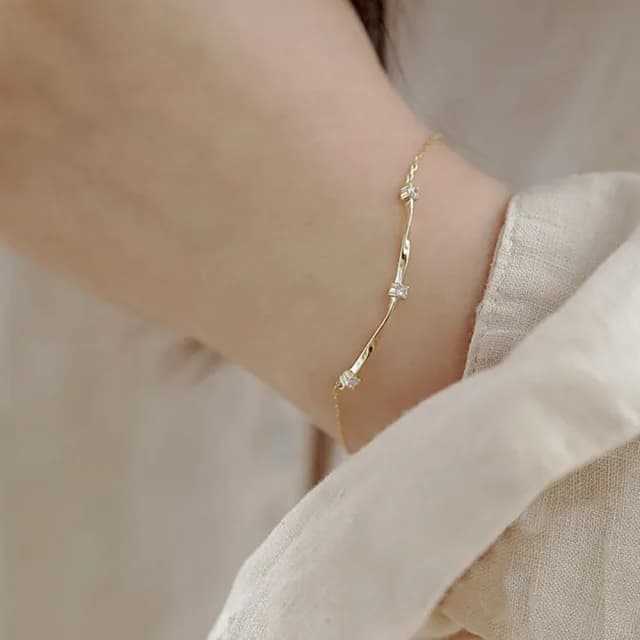 【Porabella】S925純銀莫比烏斯手鍊｜簡約扭紋設計｜鑲鑽一字細節氣質款｜送禮首選｜送女友