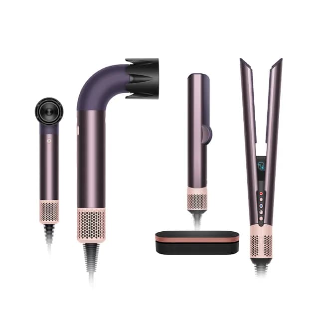 【dyson 戴森】HD17 精準造型 輕量吹風機(雲霧紫) + HT01 二合一吹風直髮器/離子夾(雲霧紫禮盒版)超值組