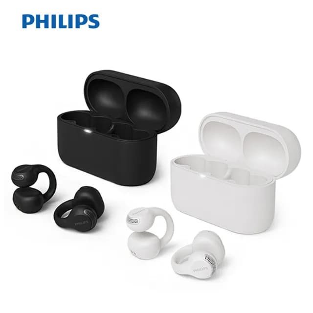 【Philips 飛利浦】開放式耳夾真無線藍牙耳機 TAQ2000(耳夾造型 輕巧但牢固)