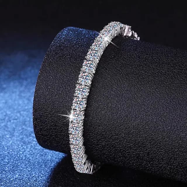 【彼夢】12克拉 D/VVS1-VS1 PT950鉑金  鑽石手鍊(每顆30分 總重12克拉培育鑽石)