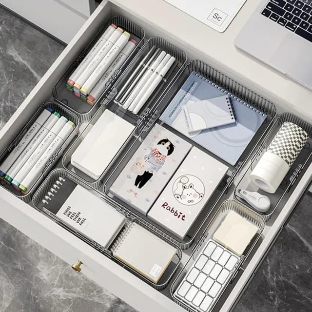 【MUAN】可自由分隔伸縮抽屜盒 廚房抽屜透明伸縮收納盒 筷子餐具置物盒(櫥櫃收納 梳妝台收納 文具收納)