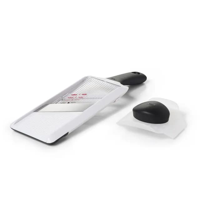 【美國OXO】可調式蔬果削片器 切片器(厚度可調 鋒利滑順 附安全鎖與固定蓋)