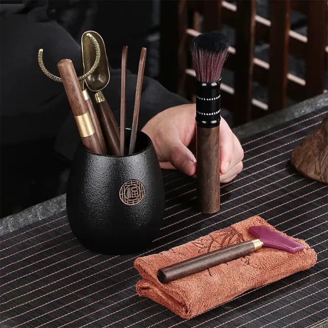 【CS22】黑陶茶道六君子茶具配件組(茶器器)