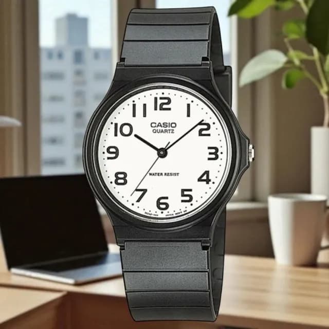 【CASIO 卡西歐】MQ-24-7B2 超薄靜音 學院風指針錶(學生考試必備 錶徑約3.5公分)