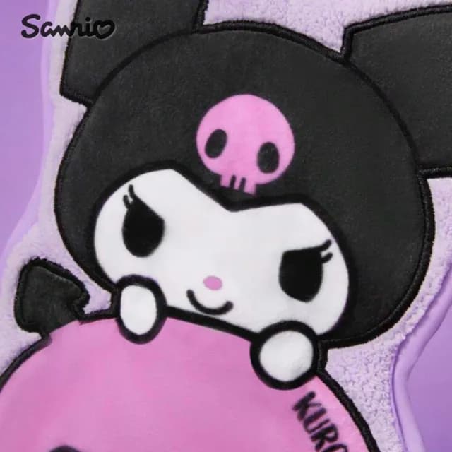【SANRIO 三麗鷗】正版授權Hello Kitty凱蒂貓kuromi酷洛米造型擦手巾毛巾(女友女兒生日兒童交換聖誕禮物)