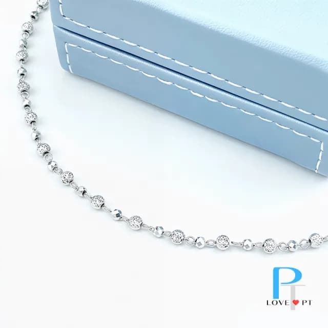 【love pt】PT950鉑金手鍊/白金手鍊 時光圓舞 搶先週年慶(鼎元珠寶 鉑金 A191)