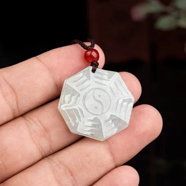 【Penny珮妮】A貨翡翠 五行八卦 吊墜項鍊(母親節 父親節 情人節 生日禮物 交換禮物 結婚 新年 尾牙)