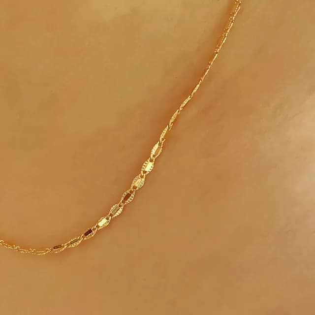 【CReAM】Undine 黃銅鍍金古典日系蕾絲花邊金色項鍊(生日 禮物 送禮 禮盒)