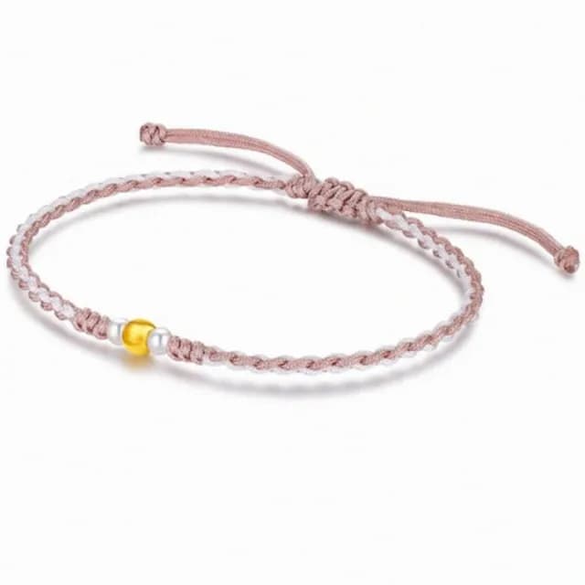 【Penny珮妮】999黃金 貓眼金珠珍珠 編織手繩手鍊2色可選(母親節 生日禮 情人節 交換禮物 結婚 新年 尾牙)