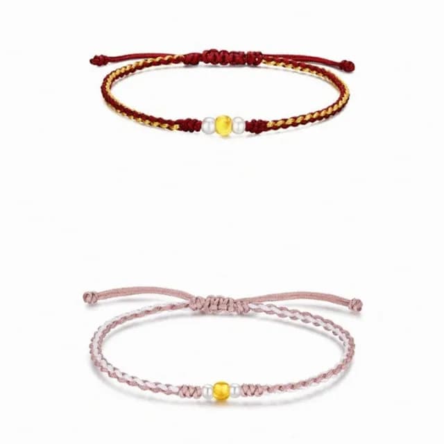 【Penny珮妮】999黃金 貓眼金珠珍珠 編織手繩手鍊2色可選(母親節 生日禮 情人節 交換禮物 結婚 新年 尾牙)