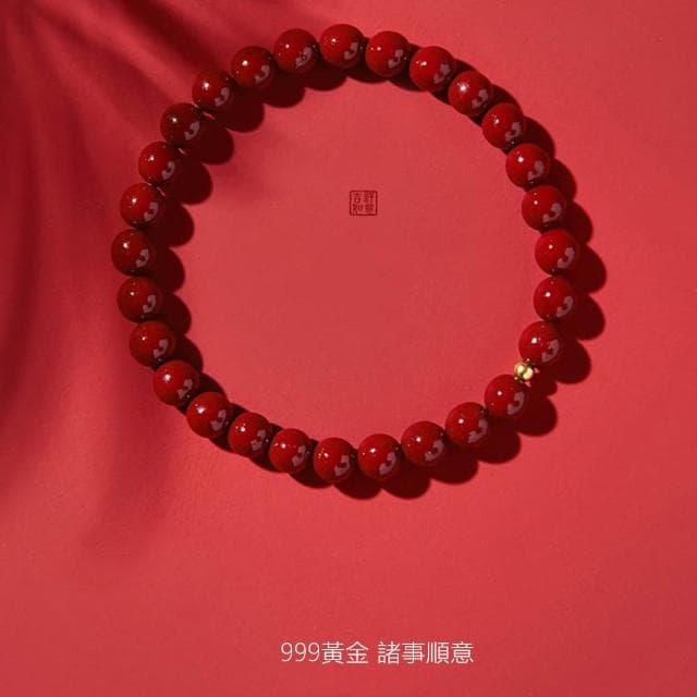【Penny珮妮】999黃金迷你金珠 紫金砂6mm 手鍊(母親節 送女友 情人節 生日 交換禮物 尾牙 新年 結婚)