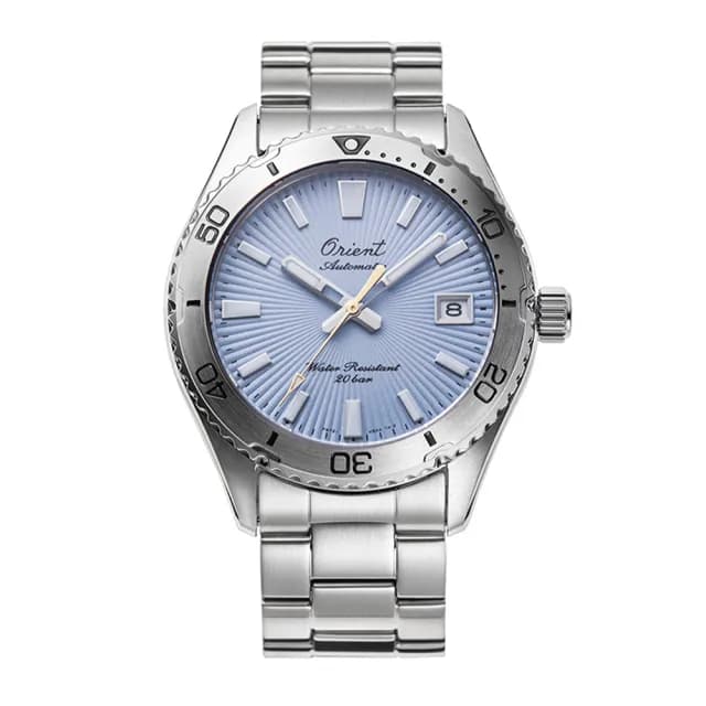 【ORIENT 東方錶】ORIENT 東方錶 WATER RESISTANT系列 75週年限量機械錶 鋼帶款 藍色 -39.9mm(RA-AC0Q12L)