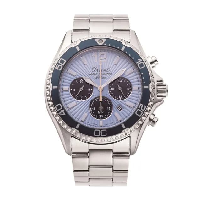 【ORIENT 東方錶】ORIENT東方錶 Quartz Sports系列太陽能計時腕錶 75週年限量款 藍色-42.8 mm(RA-TX0210L)