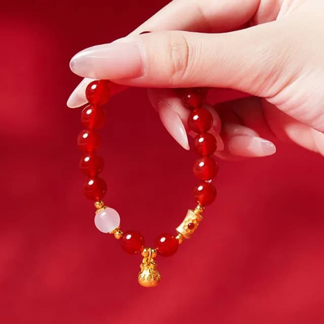 【MoonDy】雙11 手鍊 飾品 純銀 足銀999 福袋 紅瑪瑙手鍊 串珠手鍊 本命年