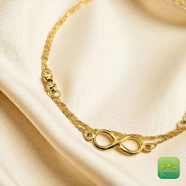 【熊貓金】黃金手鍊永恆之願0.90錢(黃金手鍊)