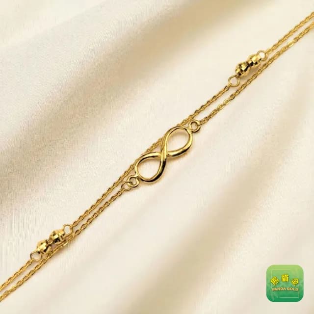 【熊貓金】黃金手鍊永恆之願0.90錢(黃金手鍊)