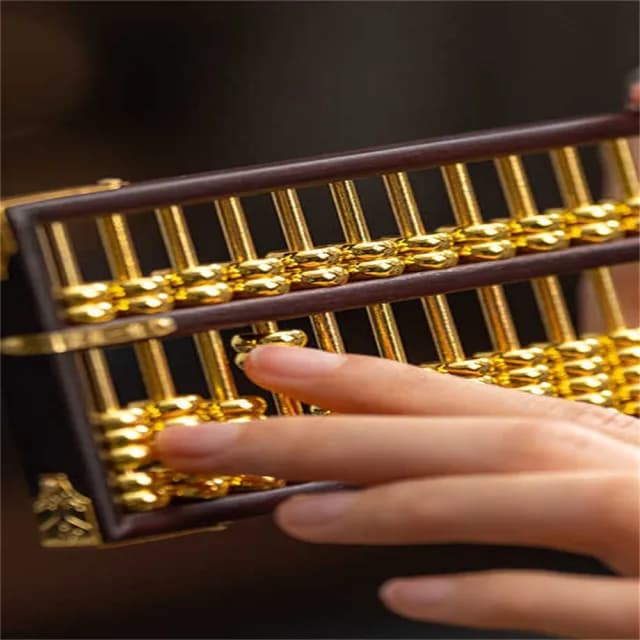 【超微米】新店開業大吉禮物 算盤擺件 桌上擺飾 公司喬遷禮品 招財辦公室裝飾品(算盤擺件 大號)