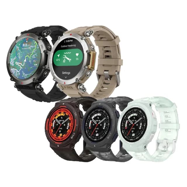 運動雙錶組【Amazfit 華米】T-Rex Ultra 47mm 戶外錶(30m潛水)+Active Edge 46mm(10ATM防水/超長續航力)