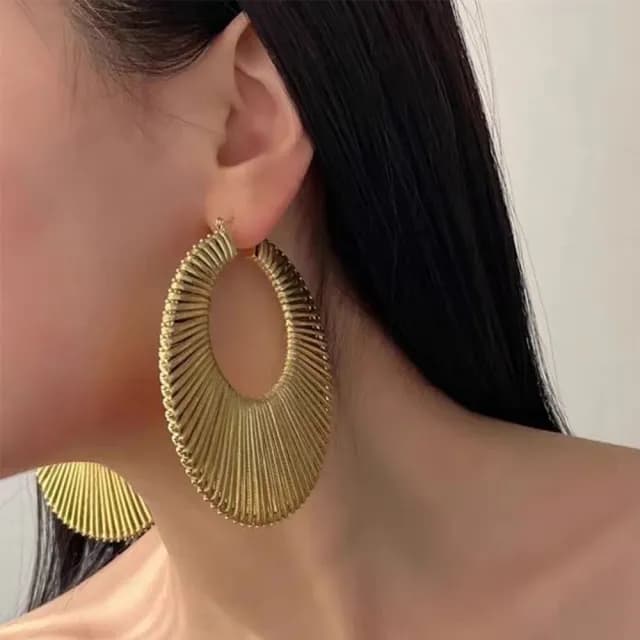 【MoonDy】情人節禮物 耳環 飾品 女生耳環 歐美耳環 大耳環 浮誇耳環 復古 圓圈耳環