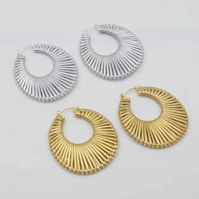 【MoonDy】情人節禮物 耳環 飾品 女生耳環 歐美耳環 大耳環 浮誇耳環 復古 圓圈耳環