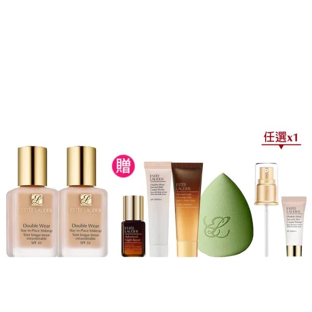 【Estee Lauder 雅詩蘭黛】粉持久完美持妝粉底SPF10/PA++30ml兩入