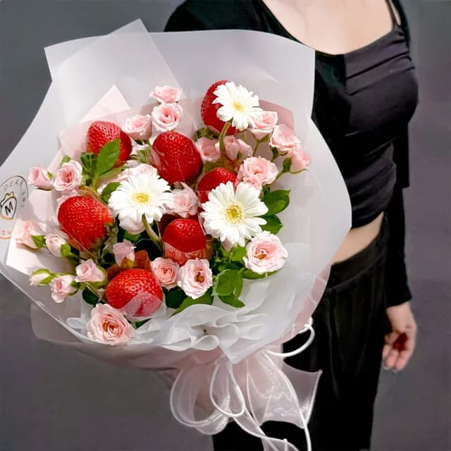【MyDearStrawberries】Roseberry夏日愛戀草莓花束(水果花束/情人節/告白/生日禮物/超人氣花束/草莓)