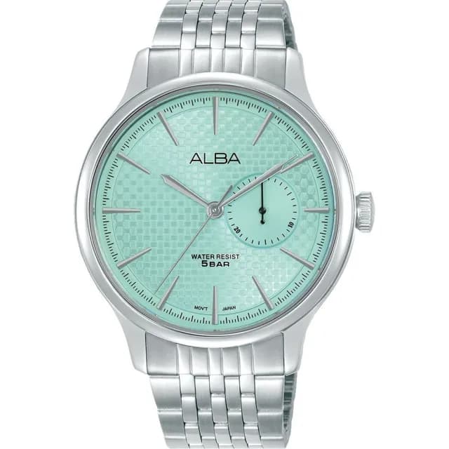 【ALBA】雅柏官方授權A1 Prestige 簡約時尚編織紋綠面-41mm(A5B007X1)