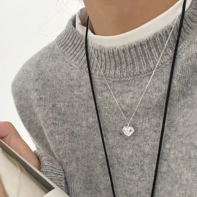 【LetterB】925純銀字母項鍊(男女 韓系 鎖骨鍊 項鏈 飾品配件 生日 情人節 禮物)