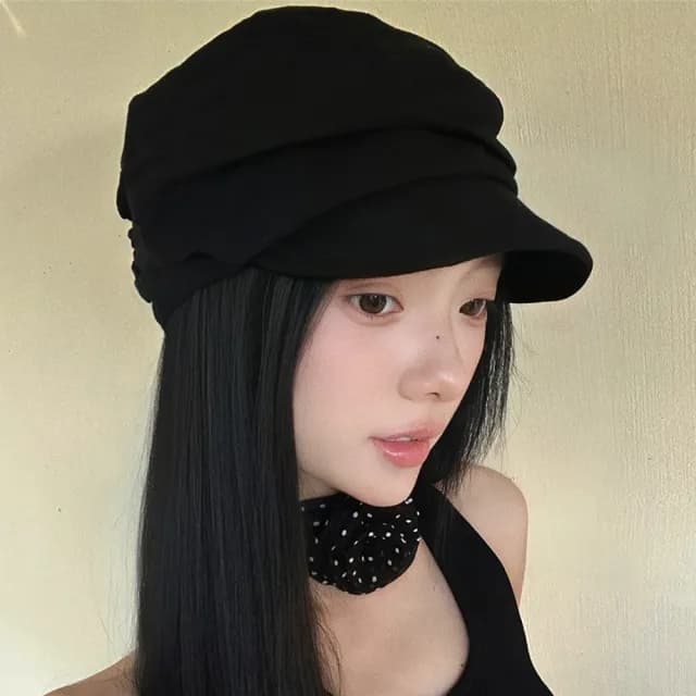 【LEESA】情人節禮物 馬術帽\八角帽\顯臉小\透氣\氣質\防曬帽\帽子\女生帽子\穿搭配件