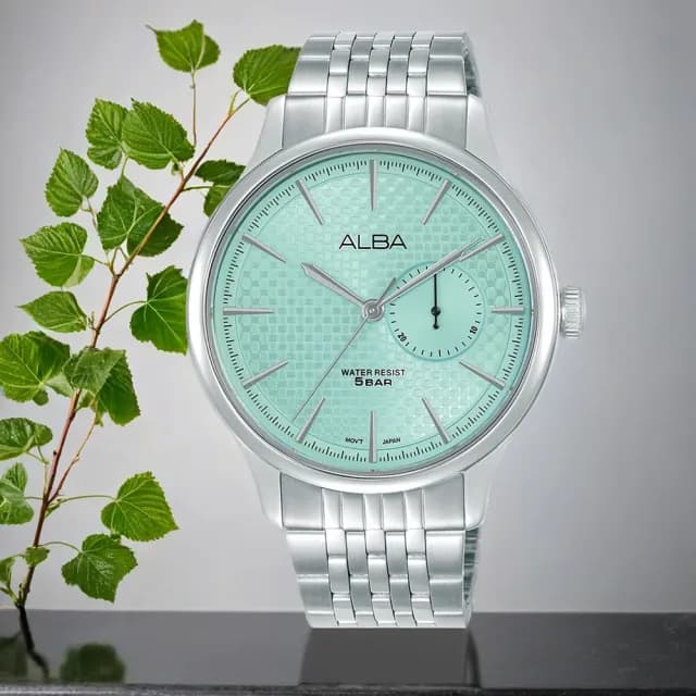 【ALBA】Prestige 滑動式秒針編織紋手錶-41mm 禮物 送禮 推薦(A5B007X1/VH65-X001G)